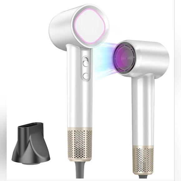 White lonic High-Speed Quiet Hair Dryer 160,000 RPM Lightweight Hextek Brand - Picture 1 of 15